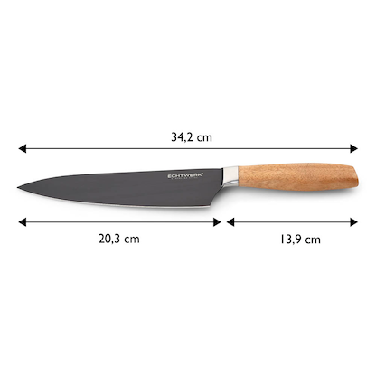 Artikelbild 4 für Echtwerk Kochmesser Classic Black Edition schwarz, Klinge: 20,3 cm, 1 St., Artikelnummer 649818