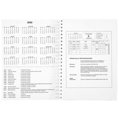 Artikelbild 4 für EICHNER Buchkalender Werkstatt-Termine 2026 blau, 1 St., Artikelnummer 703757