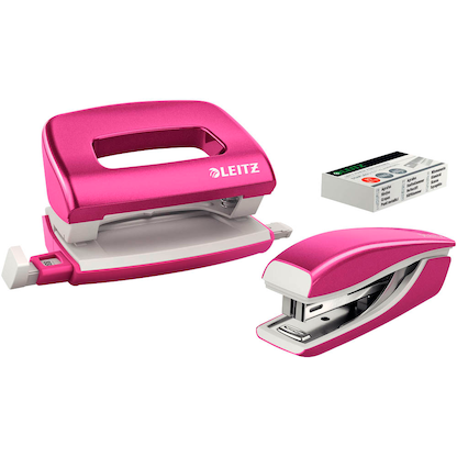 Artikelbild für LEITZ Locher und Heftgeräte Set NeXXt WOW pink, Artikelnummer 820377