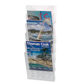 Artikelbild 1 für helit Wandprospekthalter the grid wall transparent DIN A4 5 Fächern 24,1 x 15,0 x 57,8 cm, 1 St., Artikelnummer 849091