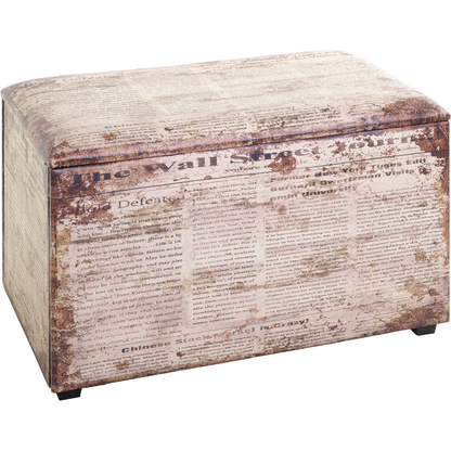 Artikelbild für HAKU Möbel Sitztruhe 25774 Motiv Zeitung Holz 65,0 cm, Artikelnummer 888943