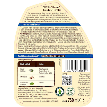Artikelbild 2 für SUBSTRAL® Naturen® Lecithin Spray Pflanzenspray 1,0 l, Artikelnummer 368379
