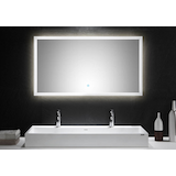 Artikelbild 1 für POSSEIK Spiegel mit Beleuchtung weiß 120,0 x 3,2 x 65,0 cm, Artikelnummer 810818