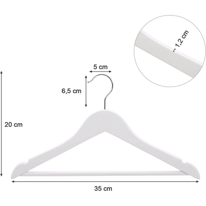 Artikelbild 3 für SONGMICS Kinder-Kleiderbügel weiß, 20 St., Artikelnummer 291449