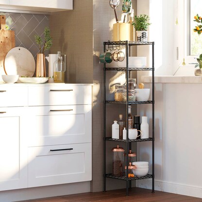 Artikelbild 5 für SONGMICS Badregal LGR23BK schwarz 30,0 x 30,0 x 123,5 cm, Artikelnummer 439309