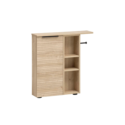 Artikelbild 3 für MÖBELPARTNER Badschrank Mads 159669 weiß-eiche 70,7 x 17,0 x 74,2 cm, Artikelnummer 610594