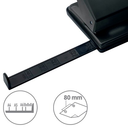 Artikelbild 4 für VON LEITZ Locher schwarz, 1 St., Artikelnummer 636179