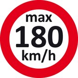 Artikelbild 1 für EICHNER Aufkleber Geschwindigkeit 180 km/h, rot/weiß, 100 St., Artikelnummer 700991