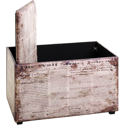Artikelbild 3 für HAKU Möbel Sitztruhe 25774 Motiv Zeitung Holz 65,0 cm, Artikelnummer 888943