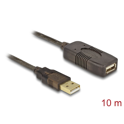 Artikelbild für DeLOCK USB 2.0 A Kabel Verlängerung 10,0 m schwarz, 1 St., Artikelnummer 894644