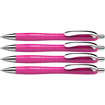 Artikelbild 3 für 3 + 1 GRATIS: Schneider Kugelschreiber Slider Rave XB pink, Schreibfarbe: blau, 3 St. + GRATIS 1 Slider Rave XB pink, Artikelnummer 298978