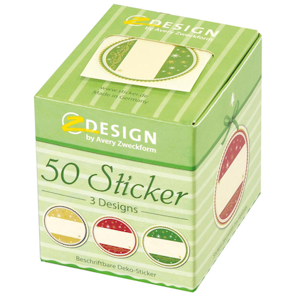 Artikelbild 2 für AVERY Zweckform Aufkleber Sterne, 50 Etiketten, Artikelnummer 723657