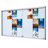Artikelbild 1 für Showdown® Displays Schaukasten SL B1 silber 24x DIN A4 181,5 x 5,9 x 98,2 cm, 1 St., Artikelnummer 269030
