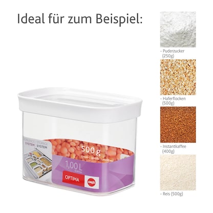 Artikelbild 3 für emsa Vorratsdose OPTIMA 11,9 cm hoch transparent 1,0 l, 1 St., Artikelnummer 670127