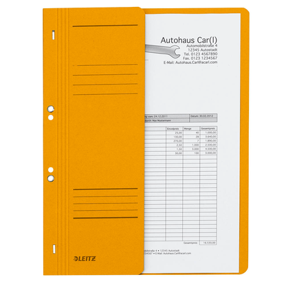 Artikelbild 2 für LEITZ Ösenhefter 3740 Karton gelb DIN A4, halber Deckel, 1 St., Artikelnummer 944160