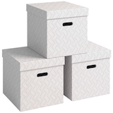 Artikelbild 1 für VON LEITZ CUBE Aufbewahrungsboxen 29,0 l weiß 32,0 x 36,5 x 31,5 cm, 3 St., Artikelnummer 636078