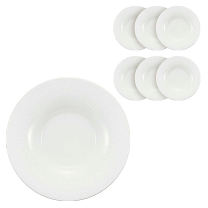 Artikelbild für BAUSCHER Teller SMART STRIPES Fahne weiß Ø 28,0 cm, 6 St., Artikelnummer 819879