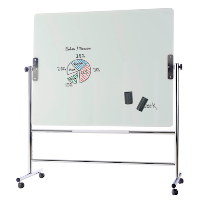 Artikelbild 2 für Bi-Office mobile Glas-Magnettafel 120,0 x 90,0 cm weiß, Artikelnummer 611374