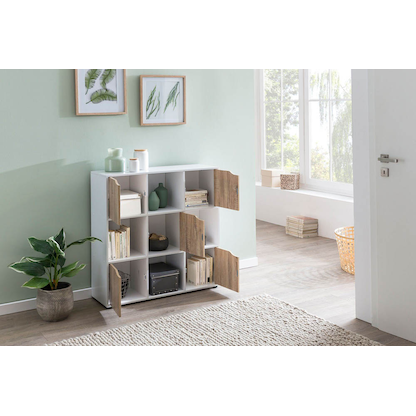 Artikelbild 6 für WOHNLING Regalschrank, WL5.526 weiß, sonoma-eiche 89,0 x 29,0 x 91,0 cm, 1 St., Artikelnummer 159147