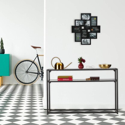 Artikelbild 3 für relaxdays Konsolentisch schwarz/transparent 110,0 x 30,0 x 70,0 cm, 1 St., Artikelnummer 520161