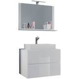 Artikelbild 1 für VCM my bath Badmöbel-Set 3-teilig Lendas M 915204 weiß 81,0 x 46,0 x 134,0 cm, Artikelnummer 390223