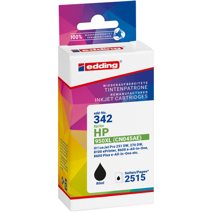 Artikelbild 2 für edding EDD-342 schwarz Druckerpatrone kompatibel zu HP 950XL (CN045AE), Artikelnummer 282931