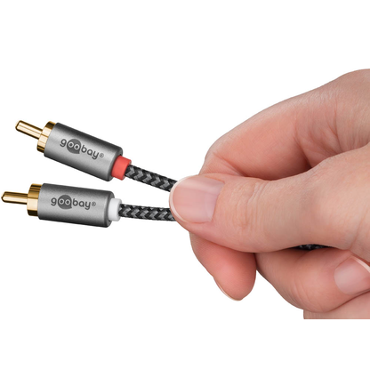 Artikelbild 4 für goobay Cinch Kabel 1,0 m silber, schwarz, 1 St., Artikelnummer 656007