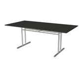 Artikelbild 1 für Kerkmann Konferenztisch Lago anthrazit rechteckig, T-Fuß-Gestell chrom, 200,0 x 100,0 x 72,0 cm, Artikelnummer 308217