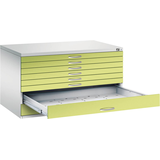 Artikelbild 1 für CP 7200 Planschrank clowngrün, lichtgrau 8 Schubladen 135,0 x 96,0 x 76,0 cm, 1 St., Artikelnummer 683286