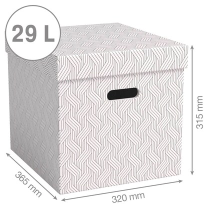 Artikelbild 2 für VON LEITZ CUBE Aufbewahrungsboxen 29,0 l weiß 32,0 x 36,5 x 31,5 cm, 3 St., Artikelnummer 636078