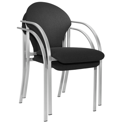 Artikelbild 3 für Nowy Styl Besucherstühle Visa VISA ALU EF-019 schwarz Stoff, 2 St., Artikelnummer 833186