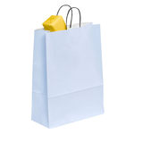 Artikelbild 1 für VP Papier-Tragetaschen Toptwist hellblau 32,0 x 42,0 cm, 50 St., Artikelnummer 229757