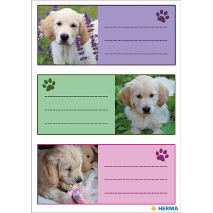 Artikelbild 2 für HERMA Schuletiketten 5529 Hunde, 9 Etiketten, Artikelnummer 242022