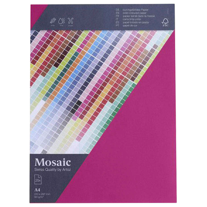 Artikelbild für artoz Briefpapier Mosaic fuchsia DIN A4 90 g/qm 25 Blatt, Artikelnummer 277554