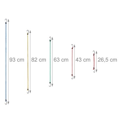 Artikelbild 2 für relaxdays Spanngurt 26,5 - 93,0 cm, 24 St., Artikelnummer 439964