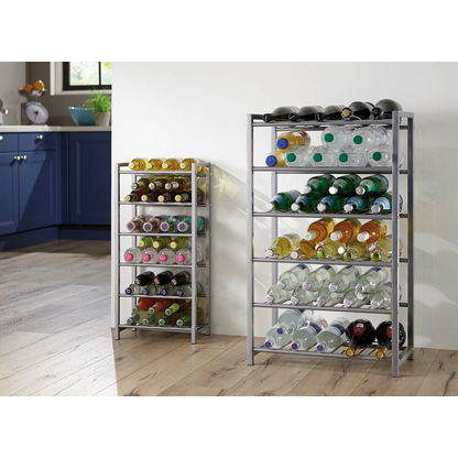 Artikelbild 2 für HAKU Möbel Weinregal silber 54,0 x 31,0 x 90,0 cm, 1 St., Artikelnummer 558763