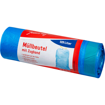 Artikelbild 2 für Jeden Tag Müllbeutel 120,0 l blau, 15 St., Artikelnummer 530578