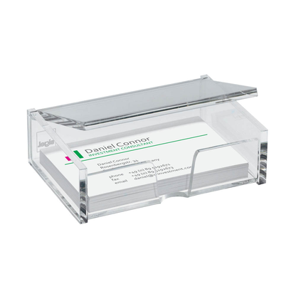 Artikelbild für SIGEL Visitenkartenbox glasklar, für bis zu 80 Visitenkarten, Artikelnummer 694810