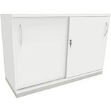 Artikelbild 1 für fm Schiebetürenschrank fastline, 4260672331192 weiß 1 Fachboden 120,0 x 44,2 x 78,1 cm, Artikelnummer 131153