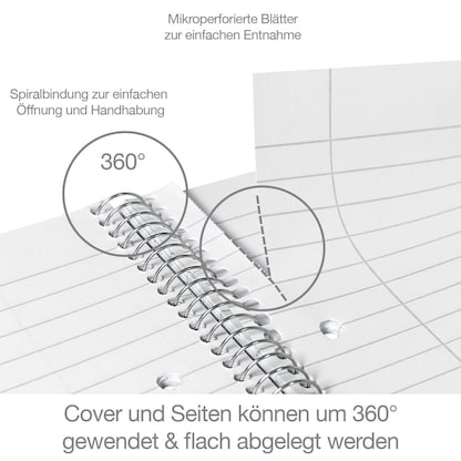 Artikelbild 7 für VON LEITZ Collegeblock liniert DIN A5 mit Randlinie (innen), 1 St., Artikelnummer 636157
