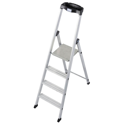 Artikelbild für KRAUSE Stehleiter einseitig MONTO Solido silber 4 Stufen, H: 160,0 cm, Artikelnummer 568749