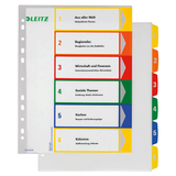 Artikelbild 1 für LEITZ Ordnerregister 1292 DIN A4 Vollformat, Überbreite 1-6 farbig 6-teilig, 1 Satz, Artikelnummer 614479