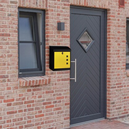 Artikelbild 4 für relaxdays Briefkasten 10020775_359 schwarz-gelb, Artikelnummer 523211