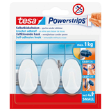 Artikelbild 1 für tesa Oval Small Klebehaken für max. 1,0 kg, 1,4 x 3,4 cm, 3 St., Artikelnummer 738597