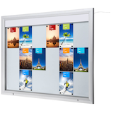 Artikelbild 1 für Showdown® Displays Schaukasten T LED silber 18x DIN A4 146,5 x 4,7 x 116,7 cm, 1 St., Artikelnummer 269187