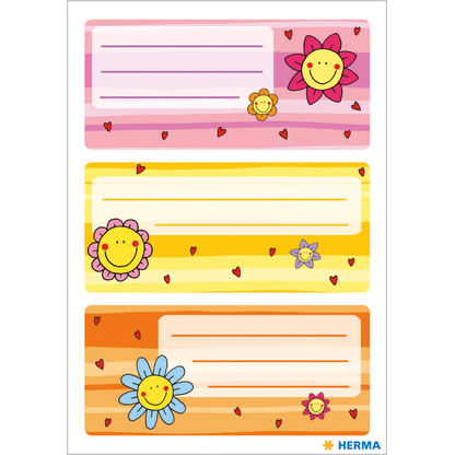 Artikelbild 2 für HERMA Schuletiketten 5593 Blume, 9 Etiketten, Artikelnummer 242034
