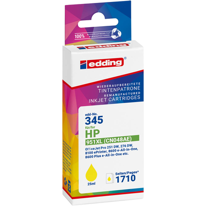 Artikelbild 2 für edding EDD-345 gelb Druckerpatrone kompatibel zu HP 951XL (CN048AE), Artikelnummer 283491