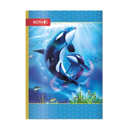 Artikelbild 2 für ROTH Schulheft Orcas Lineatur 51 liniert DIN A6 ohne Rand, 32 Blatt, 1 St., Artikelnummer 580349