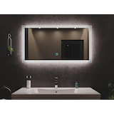 Artikelbild 1 für POSSEIK Spiegel mit Beleuchtung weiß 100,0 x 3,2 x 53,0 cm, Artikelnummer 668117