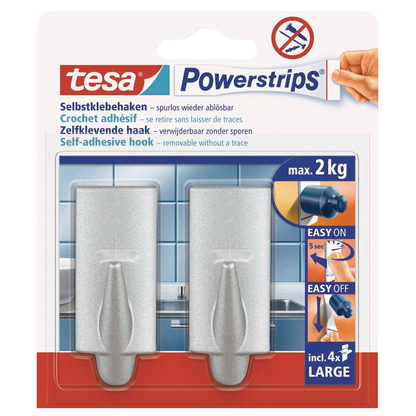 Artikelbild für tesa Trend Large Klebehaken für max. 2,0 kg, 2,0 x 5,0 cm, 2 St., Artikelnummer 738607